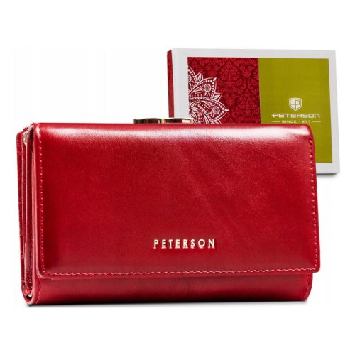 Peterson PTN 42108-SG červená dámska kožená peňaženka 14 x 9 x 3,5 cm