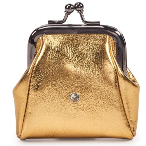 VerMari GM MET-1 žltá dámska kožená peňaženka 7 x 7 x 2 cm  