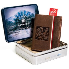    Peterson PTN 303P-02 HUNTER hnedá pánska kožená peňaženka