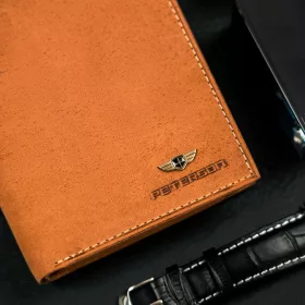    Peterson PTN 333 2-1-5 hnedá pánska kožená peňaženka 12,5 x 9,5 x 2 cm