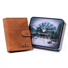    Peterson PTN 333Z 2-1-5 hnedá pánska kožená peňaženka 9,5 x 12,5 x 2 cm