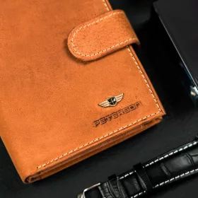    Peterson PTN 333Z 2-1-5 hnedá pánska kožená peňaženka 9,5 x 12,5 x 2 cm