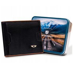    Peterson PTN N78 2-1-1 čierna pánska kožená peňaženka 11 x 8,5 x 2 cm