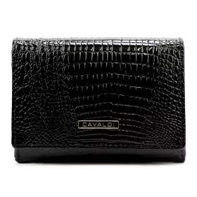    Cavaldi H30-1-RS9 čierna kožená dámska kožená peňaženka 12,5 x 9,5 cm