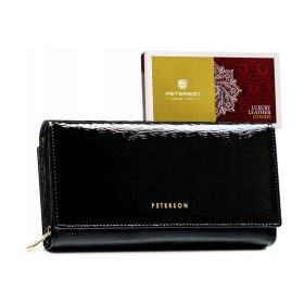    Peterson PTN 42100-SH čierna dámska kožená peňaženka 19,5 x 10 x 3,5 cm