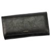  PATRIZIA IT-122 RFID čierna dámska peňaženka z hovädzej kože 19,5 x 10 x 4 cm