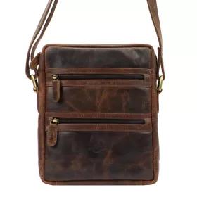    Pánska kožená crossbody kabelka Andreas H2029 hnedej farby 23 x 27 x 5 cm