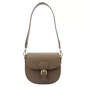  Luka 19-59 taupe dámska kožená kabelka 21 x 17,5 x 9 cm