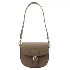  Luka 19-59 taupe dámska kožená kabelka 21 x 17,5 x 9 cm
