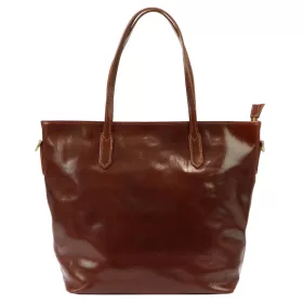    Dámska kožená taška cez rameno Marco hnedá, shopper 42 x 33 x 15 cm