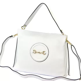    Luka 20-043 DOLLARO biela dámska kožená kabelka 31 x 25 x 12 cm