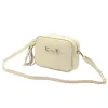 Dámska kožená kabelka cez rameno, crossbody, béžová Luka 20-040, rozmery 21 x 15,5 x 8 cm