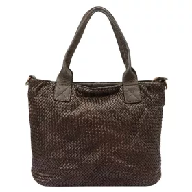   Dámska kožená kabelka cez rameno VS 014 hnedá 39 x 30 x 15 cm