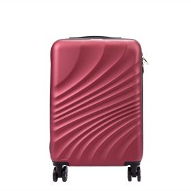    Kabínový kufor Gregorio bordový tvrdostenný ABS 55 x 38 x 22 cm