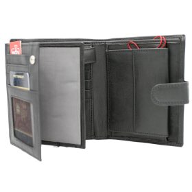   Peterson MR-05L-CN čierna pánska kožená peňaženka 11 x 13 x 2,5 cm