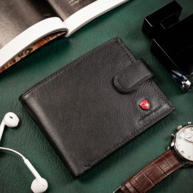    Peterson MR-08L-CN čierna pánska kožená peňaženka 13 x 10,5 x 2 cm