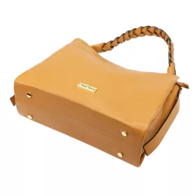   MiaMore 01-050 DOLLARO barna női bőr kézitáska 31 x 26 x 13 cm