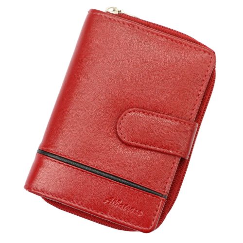  Dámska kožená peňaženka Albatross GN LW-S06 PIPE červená 10 x 12,5 x 3 cm