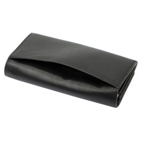    Dámska kožená peňaženka Albatross GN LW-L01 PIPE čierno-červená 18,5 x 10 x 3 cm