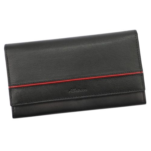  Dámska kožená peňaženka Albatross GN LW-L03 PIPE čierna 18,5 x 9,5 x 2,5 cm