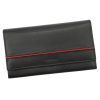  Dámska kožená peňaženka Albatross GN LW-L03 PIPE čierna 18,5 x 9,5 x 2,5 cm