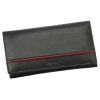  Dámska kožená peňaženka Albatross GN LW-L06 PIPE čierno-červená 18,5 x 9,5 x 2,8 cm