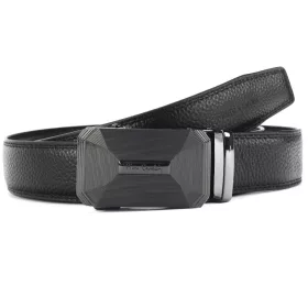    Pierre Cardin 555 HY08 čierny automatický pánsky kožený opasok 120 x 3,5 cm