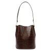 Luka 20-049 CROCO barna női bőr kézitáska 24 x 27 x 16 cm