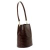 Luka 20-049 CROCO barna női bőr kézitáska 24 x 27 x 16 cm