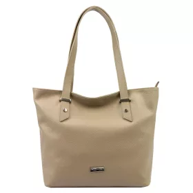    MiaMore 01-058 orieškovo hnedá kožená dámska taška cez rameno, shopper 40 x 30 x 12 cm