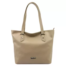    MiaMore 01-058 orieškovo hnedá kožená dámska taška cez rameno, shopper 40 x 30 x 12 cm