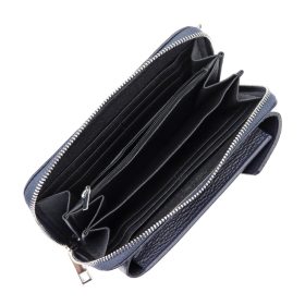    Gregorio 1707 DOLLARO tmavomodrá dámska kožená peňaženka, držiak na mobil 11 x 20 x 6,5 cm