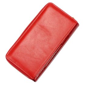    Kroko vzor Gregorio, červená dámska kožená peňaženka 17 × 9,5 cm