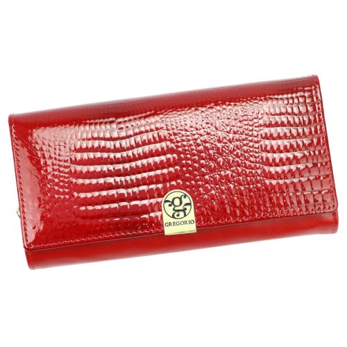  Gregorio GL-122 červená dámska peňaženka z hovädzej kože 19,5 x 10 x 4 cm