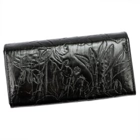  Gregorio HL-100 čierna dámska kožená peňaženka 19,5 x 9,5 x 4 cm