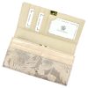  Dámska kožená peňaženka Gregorio HL-100 s kvetinovým vzorom béžovej farby 19,5 x 9,5 x 4 cm