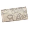  Dámska kožená peňaženka Gregorio HL-100 s kvetinovým vzorom béžovej farby 19,5 x 9,5 x 4 cm