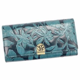    Dámska peňaženka Gregorio HL-100 s kvetinovým vzorom v modrej farbe 19,5 x 9,5 x 4 cm