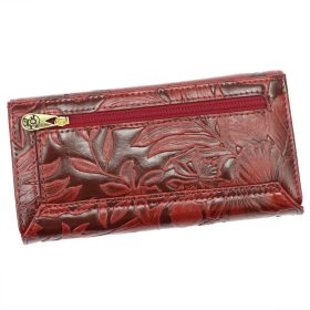    Gregorio veľká vzorovaná čierna dámska peňaženka 18,5 × 10 cm