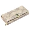  Dámska kožená peňaženka Gregorio HL-106 s kvetinovým vzorom béžovej farby 19 x 10 x 4 cm