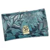  Dámska kožená peňaženka Gregorio HL-108 s modrým kvetinovým vzorom 14,5 x 9 x 3,8 cm