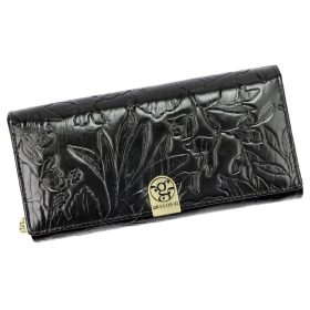    Gregorio HL-122 čierna dámska kožená peňaženka 19,5 x 10 x 4 cm