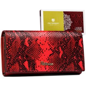    Dámska kožená peňaženka Peterson PTN SM-411 červená 18 x 9 x 2 cm