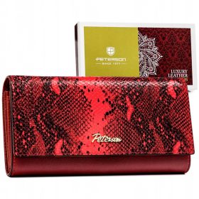   Peterson PTN SM-467 piros női bőr pénztárca 19.5 x 10 x 3.5 cm 