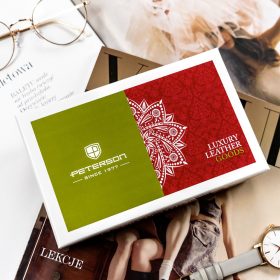   Peterson PTN SM-467 piros női bőr pénztárca 19.5 x 10 x 3.5 cm 