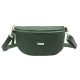  Dámska kožená crossbody kabelka MiaMore 01-029 D v khaki farbe 23 x 16 x 7 cm