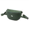  Dámska kožená crossbody kabelka MiaMore 01-029 D v khaki farbe 23 x 16 x 7 cm