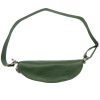  Dámska kožená crossbody kabelka MiaMore 01-029 D v khaki farbe 23 x 16 x 7 cm