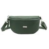  Dámska kožená crossbody kabelka MiaMore 01-029 D v khaki farbe 23 x 16 x 7 cm