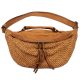  VS 022 hnedá dámska kožená kabelka na opasok, crossbody 39 x 20 x 11 cm